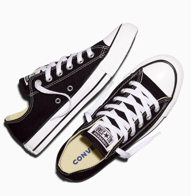 Tenis Converse Chuck Taylor All Star Clásicos Negros en Choclo de Lona Unisex