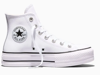 Tenis Converse de Plataforma Lift Blancos en Bota de Piel para Mujer
