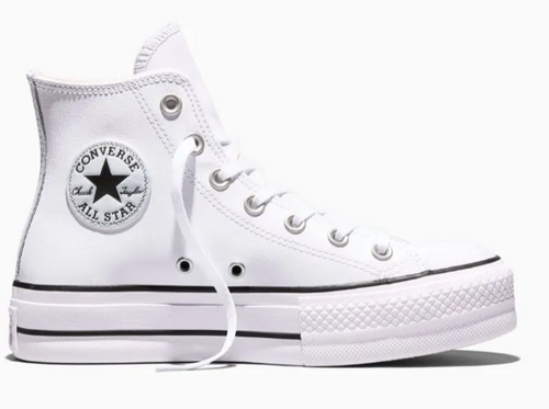 Tenis Converse de Plataforma Lift Blancos en Bota de Piel para Mujer