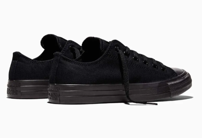 Tenis Converse Chuck Taylor All Star Negros Monocromaricos en Choclo de Lona Unisex