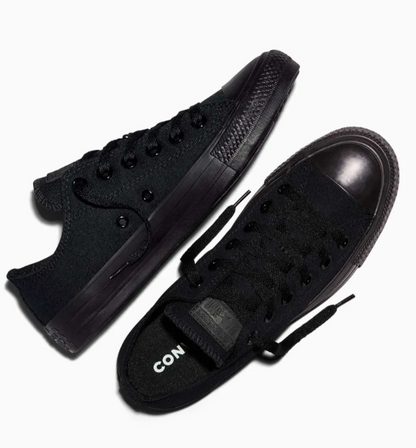 Tenis Converse Chuck Taylor All Star Negros Monocromaricos en Choclo de Lona Unisex