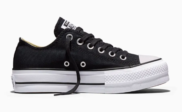 Tenis Converse de Plataforma Lift Negros en Choclo de Lona para Mujer