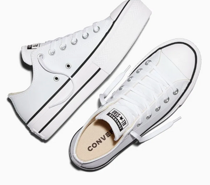Tenis Converse de Plataforma Lift Blancos en Choclo de Piel para Mujer