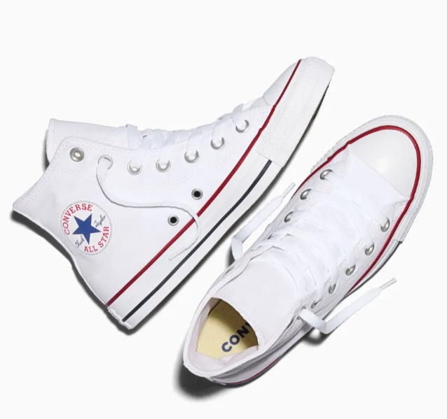 Tenis Converse Chuck Taylor All Star Blancos en Bota de Lona Unisex