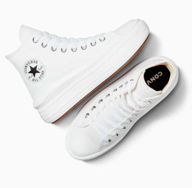 Tenis Converse de Plataforma Move Blancos en Bota de Lona para Mujer