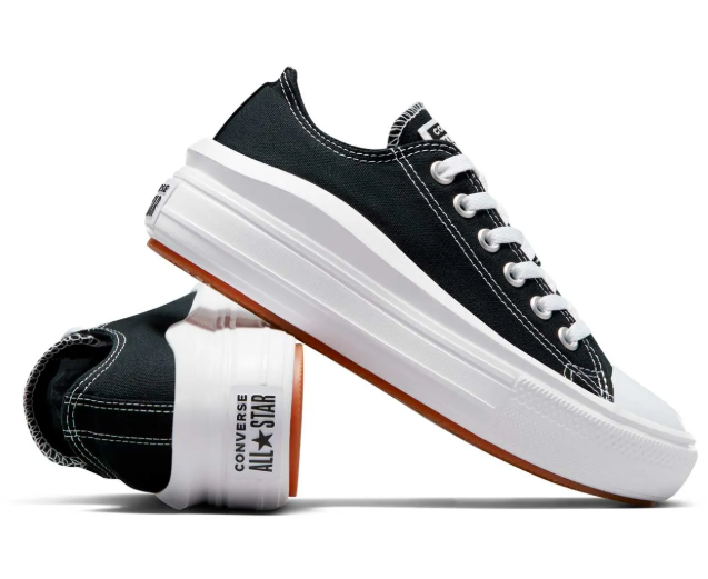 Tenis Converse de Plataforma Move Negros en Choclo de Lona para Mujer